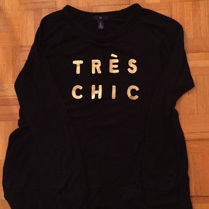 Gap black and gold sweater